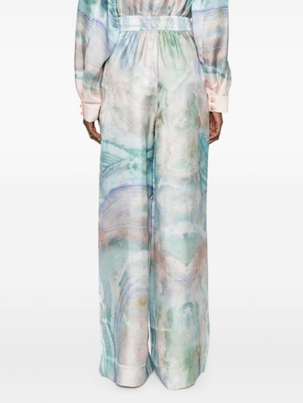 Zimmermann Wide-Leg Illuminate Track Silk Pants - Picture 4 of 13